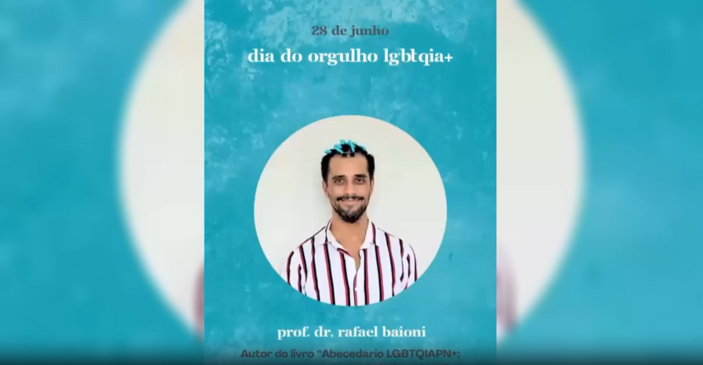 Rafael Baioni sobre “Abecedário LGBTQIAPN+: um guia para uma sociedade + plural”